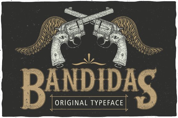 Ejemplo de fuente Bandidas Label Font Regular
